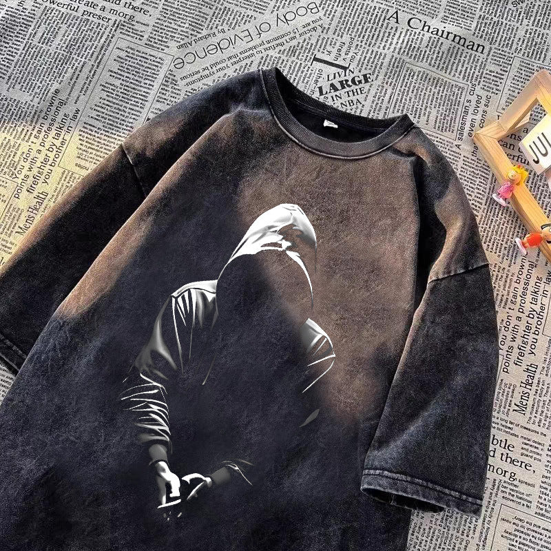 Retro Cotton Print T-shirt