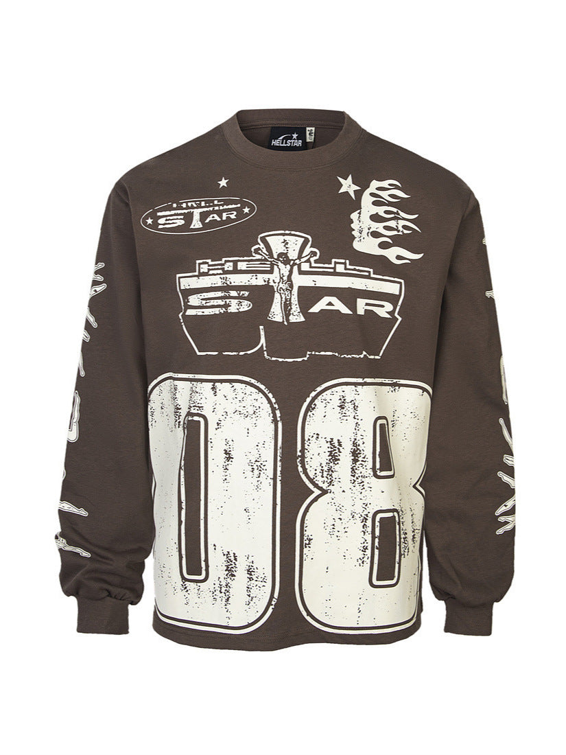 Cotton Print Long Sleeve T-Shirt