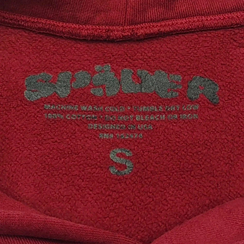 SP5DER LOGO HOODIE MAROON - netstar®