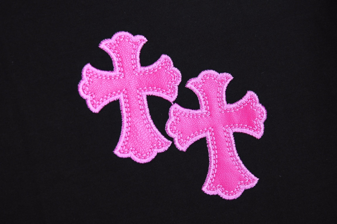 CHROME HEARTS HORSE SHOE LOGO T-SHIRT BLACK PINK - netstar®