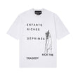 Casual short-sleeved T-shirt, printed cotton
