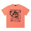 Casual short-sleeved T-shirt, printed cotton