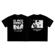 Casual short-sleeved T-shirt, printed cotton