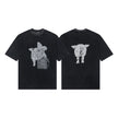 Casual short-sleeved T-shirt, printed cotton
