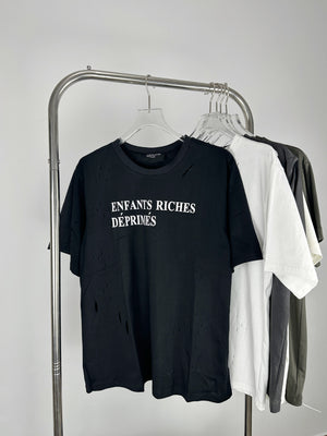 Casual short-sleeved T-shirt, printed cotton