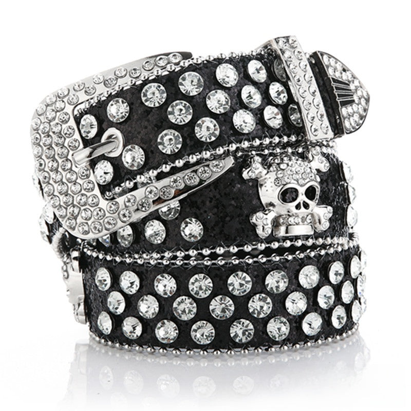 Skull Rhinestone Belt