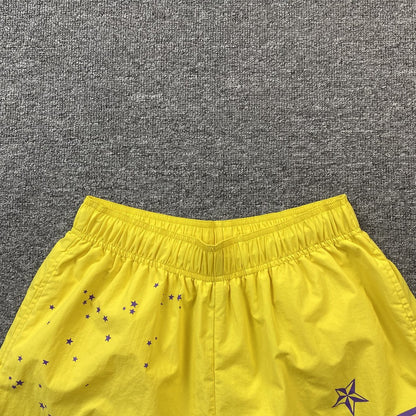 SP5DER DOUBLE LAYER SHORTS YELLOW - netstar®