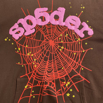 SP5DER WEB HOODIE BROWN - netstar®
