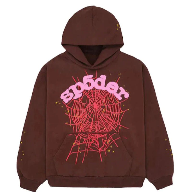SP5DER WEB HOODIE BROWN - netstar®