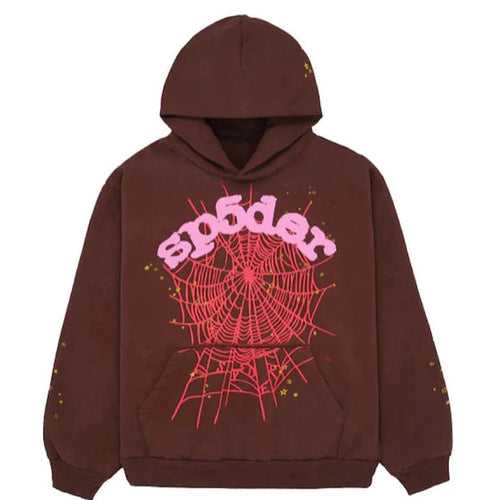 SP5DER WEB HOODIE BROWN - netstar®